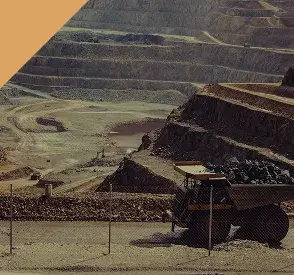 Extração de calcário.